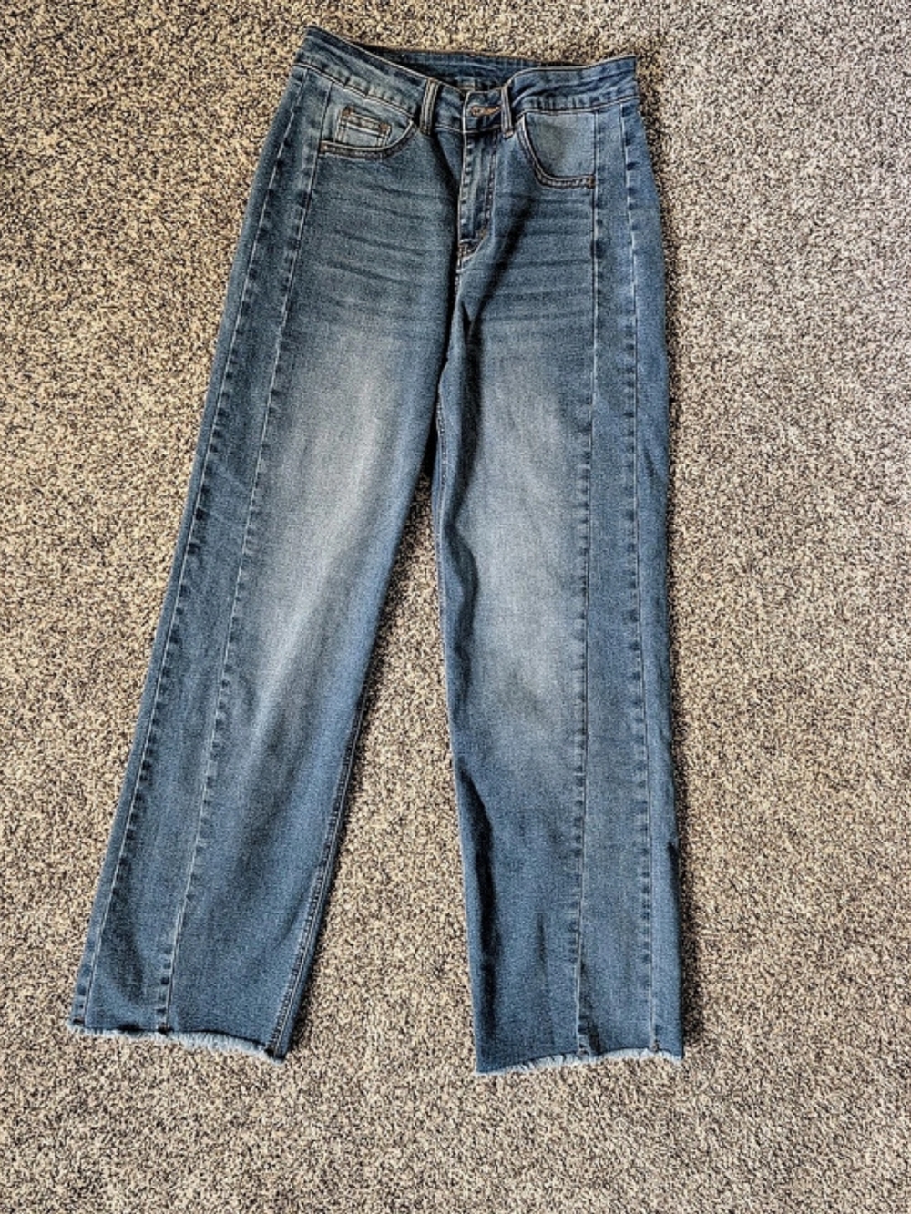Straight Leg Jeans in Blue Size 6